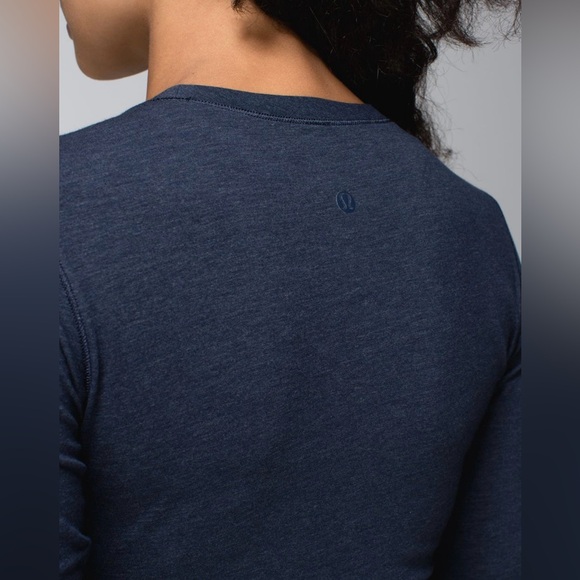 Lululemon Anytime Dress Heathered Inkwell 3/4 sleeves Size 2? - Picture 3 of 11